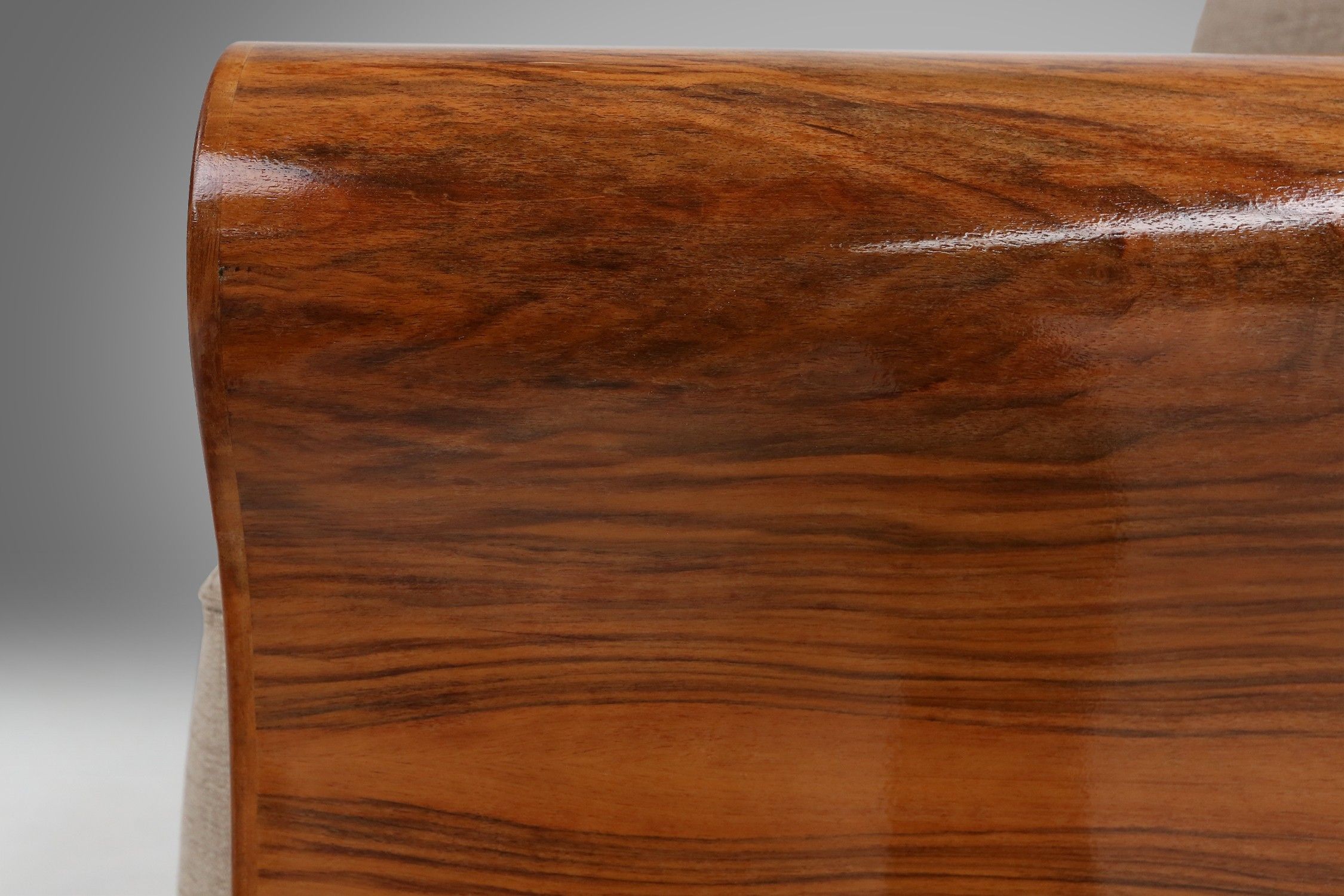 Set of 2 Art Deco Armchairs in Walnut Veneer, France 1930sthumbnail
